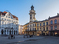 Cieszyn market square in November 2016