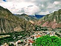 Foto del pueblo de Iruya tomada desde el mirador.