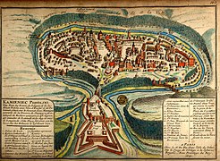 Kamianets-Podilskyi map 1691