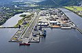 Orkanger harbour and Grønøra industrial area. By Åge Hojem, Trondheim havn.