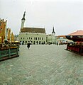 Medieval city centre of Tallinn with Town Hall and marketplace