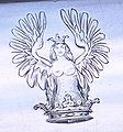 Salis crest, an English version on silver entree dish cover, 1865.