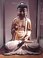 Seated Buddha, 11th-12th century. Gilded wood, h. 62 cm. Musee Guimet.