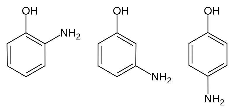 File:Isomers of aminophenol.svg