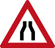 Road narrows ahead