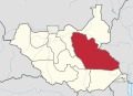 Locator map of the old Jonglei State before creation of new states