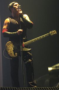 Kruspe with Rammstein in 2010