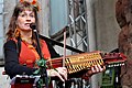 Mia Gundberg Ådin (Huldrelokkk) playing the Nyckelharpa at the music festival Bardentreffen in Nuremberg, 2015.