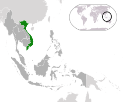 Location of Vietnam (green) in ASEAN (dark grey)  –  [Legend]