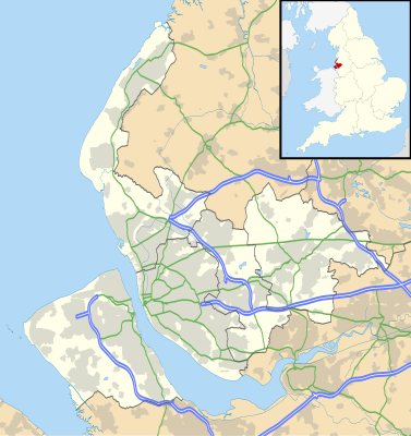 Mapa de localización de Merseyside