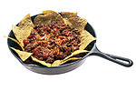 Tortilla chips con carne con chile