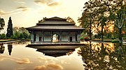 Shalimar Bagh is a Mughal garden in Srinagar, linked through a channel to the northeast of Dal Lake. The Bagh is considered the high point of Mughal horticulture.