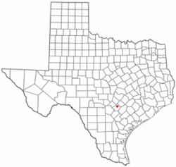 Location of Kingsbury, Texas