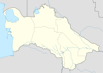 Mapa de localización de Turkmenistán