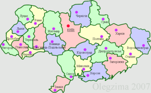 Измаильская область (до декабря 1940 — Аккерманская область) на карте