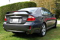 2009 Subaru Legacy 2.5i SE PZEV sedan with optional spoiler (US)