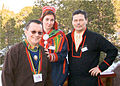 From left to right: Sven-Roald Nystø, Aili Keskitalo and Ole Henrik Magga, the second, third and first president of the Norwegian Sámi Parliament