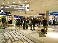 Concourse A at Hartsfield-Jackson Atlanta International Airport, the world's busiest airport