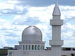 Baitun Nur's steel dome and steel-capped minaret tower