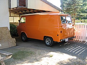 1961-1967 Ford Econoline cargo van (aftermarket wheels)