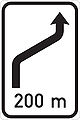 Signboard – change of driving direction