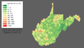 Image 16West Virginia population density map (from West Virginia)