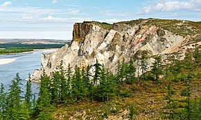 Геологические обнажения «Пестрые скалы» (Попигайская астроблема)