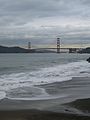 The Golden Gate Bridge from China Beach in San Francisco (taken from west of the bridge)