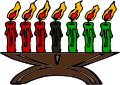 A Kwanzaa kinara