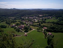 The village from upon Mont Pelan