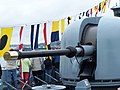 OTO-Melara 76 mm gun onboard F221 Hessen, a Sachsen class frigate of the German Navy