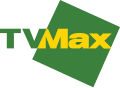 2005-2016: Logo en forma de Triángulo de color verde y amarillo con el nombre de TVMax.