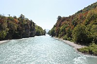 Argun river in Duba-Yurt, Chechnya