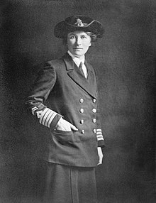 A black and white photograph of Dorothy Christian Hare in the Women's Royal Navy Service