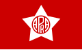 Bandera de la Alianza Popular Revolucionaria Americana (APRA) o Partido Aprista Peruano (PAP).