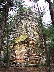 Outcropping rock