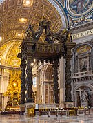 Baldaquino de San Pedro (1623-1634), de Gian Lorenzo Bernini, Basílica de San Pedro, Ciudad del Vaticano