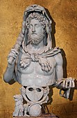 Emperor Commodus dressed as Hercules (c. 191 AD, in the late imperial "baroque" style)