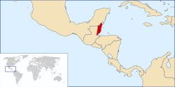 Location of British Honduras (1862-1973) Belize (1973-1981)