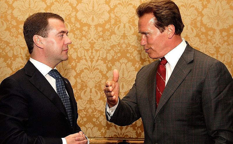 File:Medvedev and Arnold Schwarzenegger.jpg