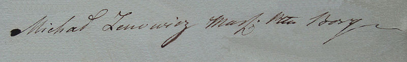 Файл:Michal Zenowicz autograph 1814.jpg