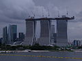 Rear view of the Marina Bay Sands taken from Marina Barrage on 20 December 2009