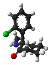 (S)-Ketamine ball-and-stick model