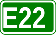 E22 route number sign