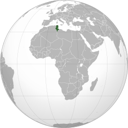 Location of Tunisia