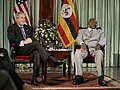 Image 14U.S. President George W. Bush met with President Yoweri Museveni in Entebbe, Uganda, 11 July 2003. (from Uganda)