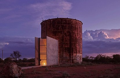 Chapel at nightfall, looking south-east