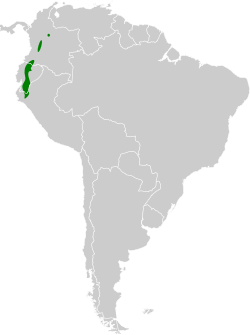 Distribución geográfica del tororoí ecuatorial.