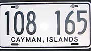 Thumbnail for Vehicle registration plates of the Cayman Islands