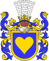 A heart in a Polish coat of arms, dated to ca. 1750.